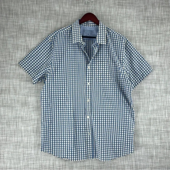 Banana Republic Luxe stretch poplin Mens Size XL Button Down Shirt 1209 - Picture 1 of 7